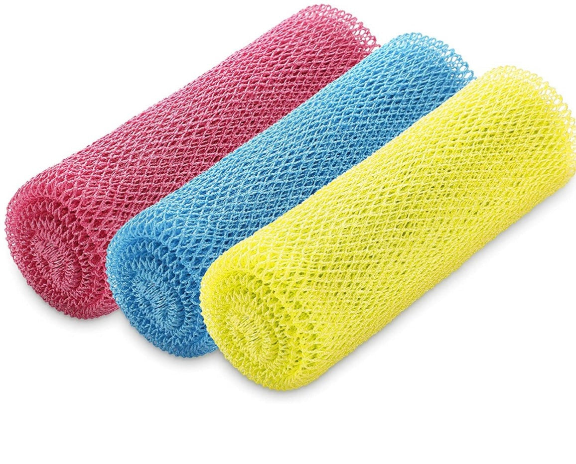 3 Pieces African Net Sponge African Exfoliating Net African Bath Spong –  Addy skincare