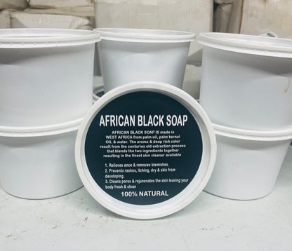 Raw African Black Soap Paste 14 oz Pure Natural Soap.