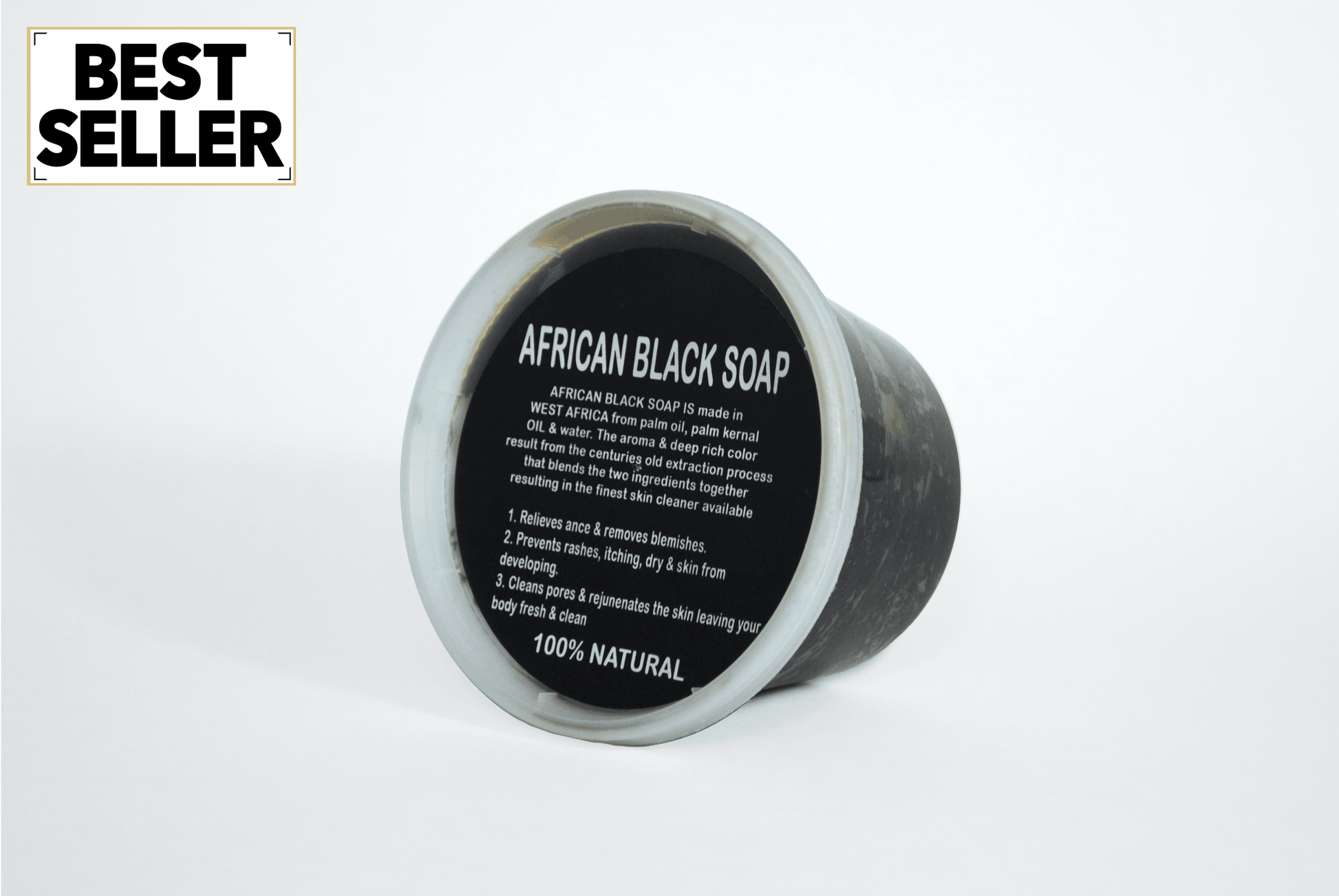 Raw African Black Soap Paste 16 oz Pure Natural Soap.